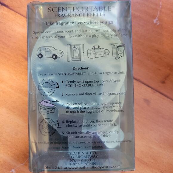 3 Bath Body Works FRESH BALSAM Scentportable Fragrance Refill Car Air Freshener - Picture 3 of 3